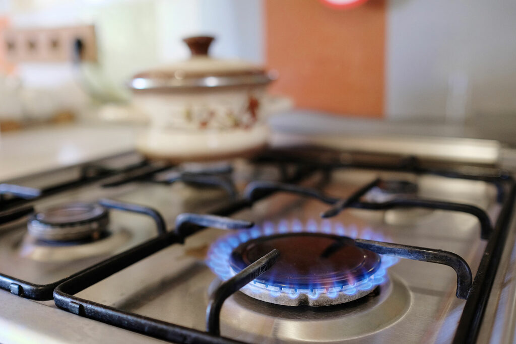 Image showing a gas stove in a residential home