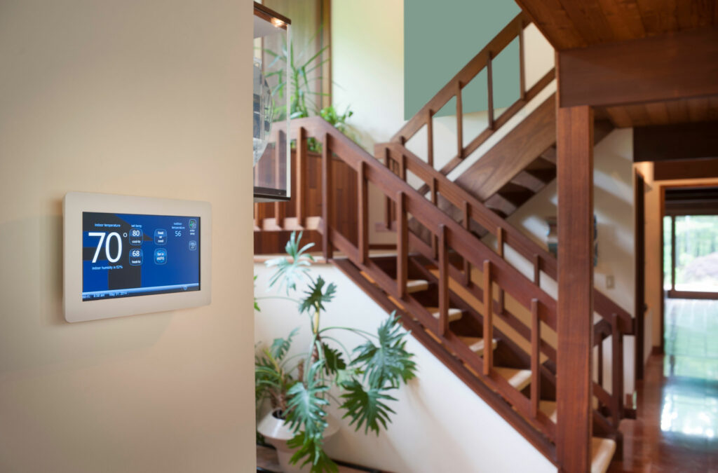 smart thermostat in a home