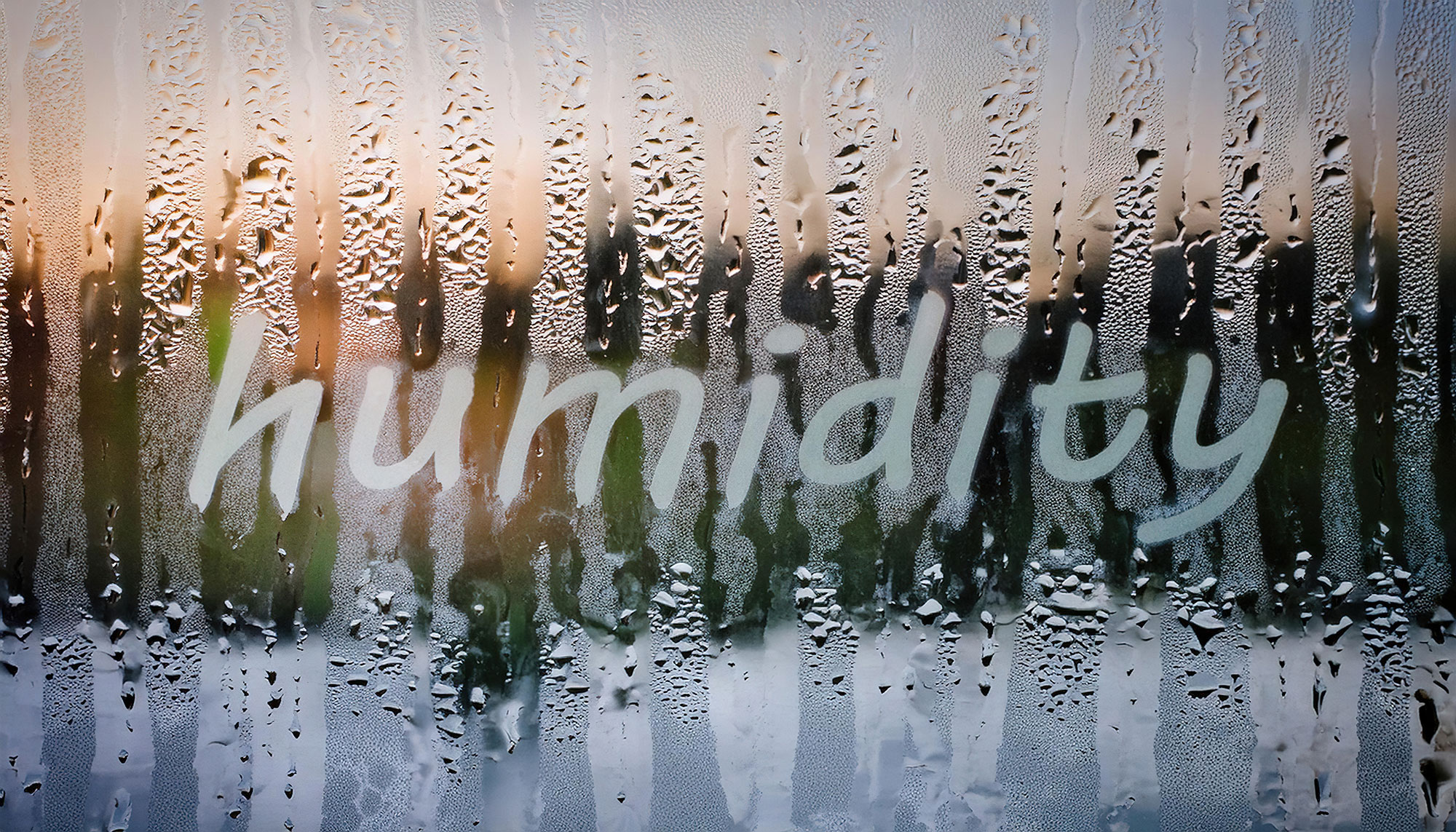 image of window with humidity