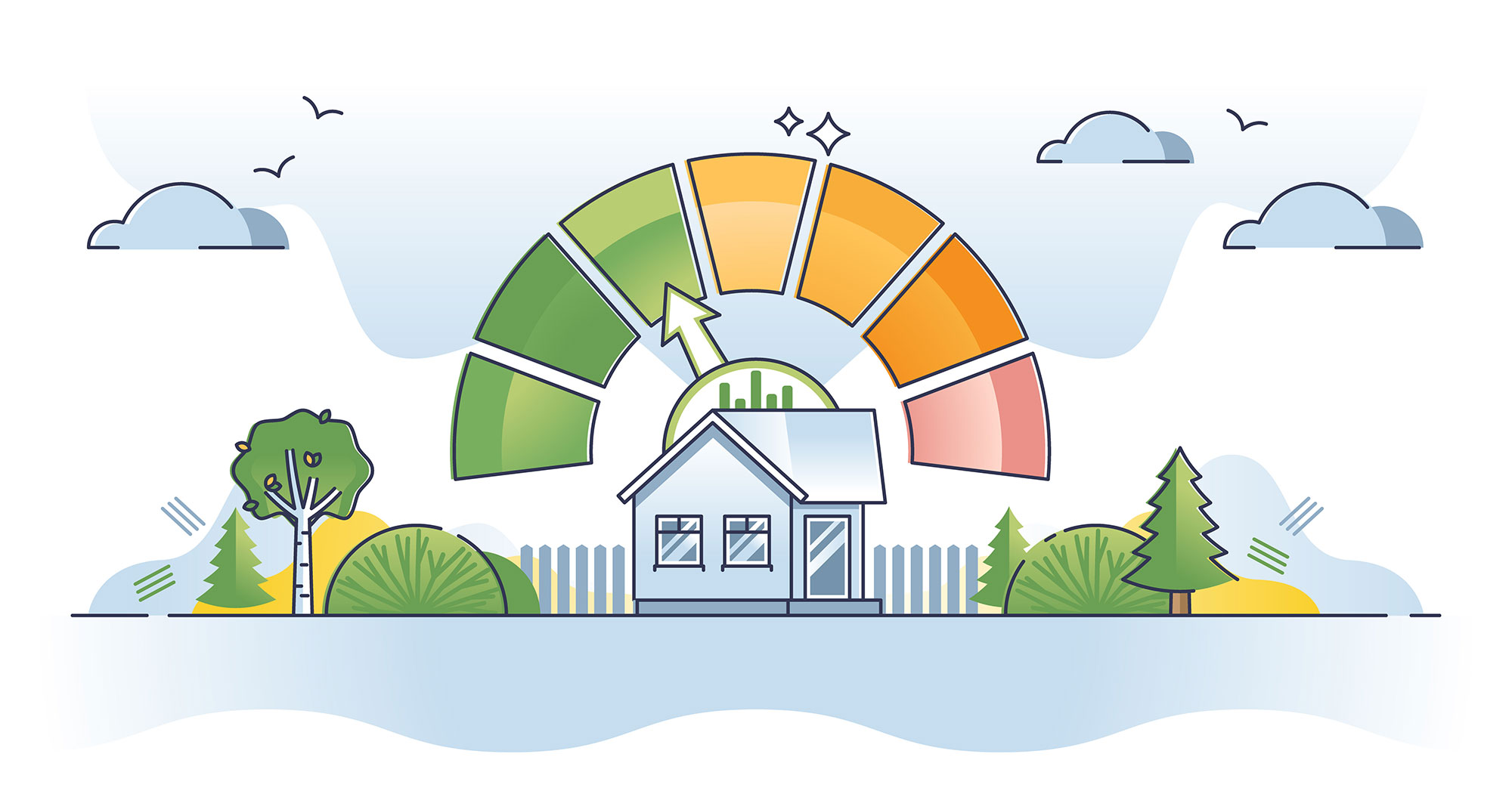 energy efficient home representation