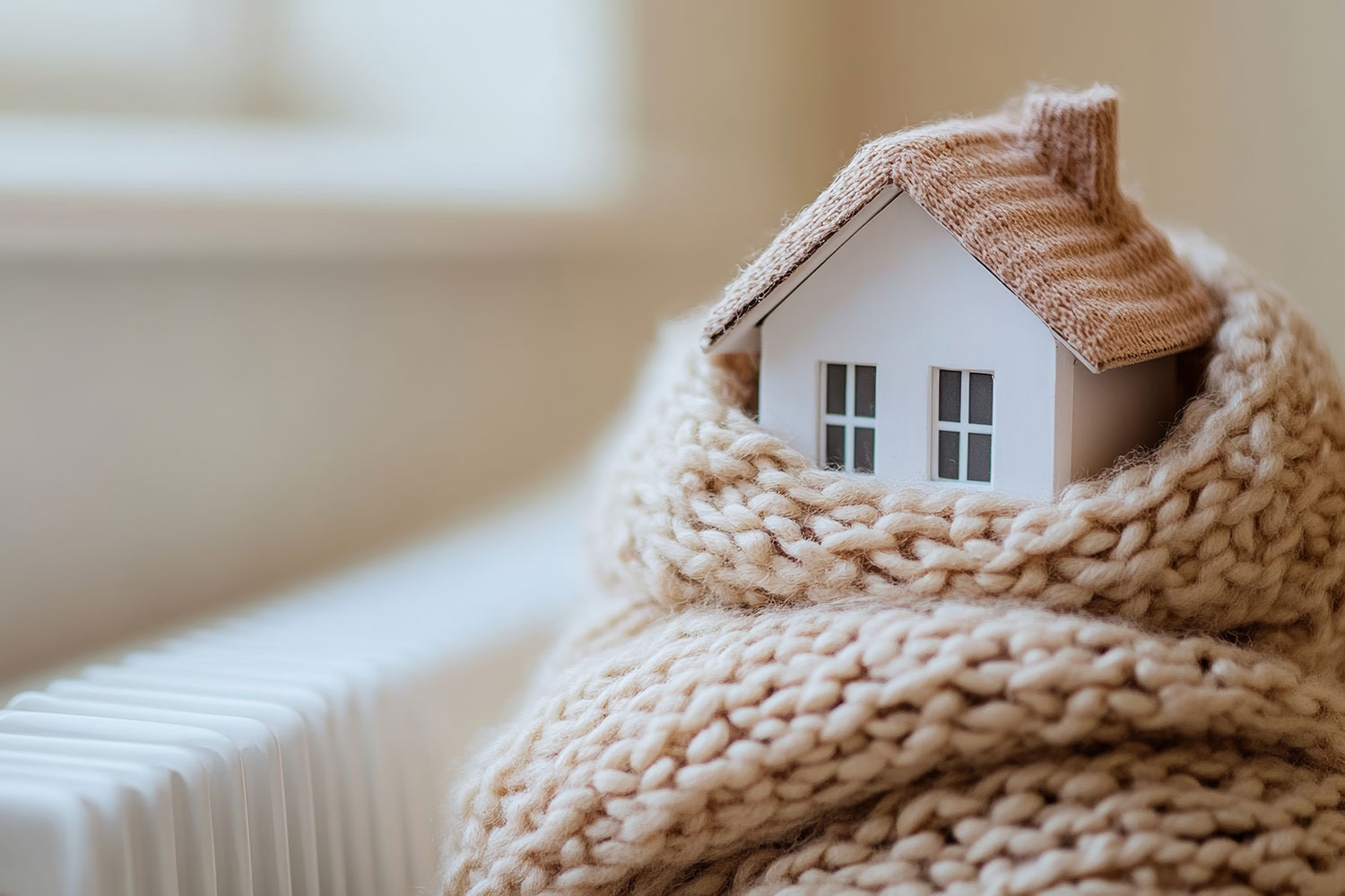 house wrapped in warm blanket