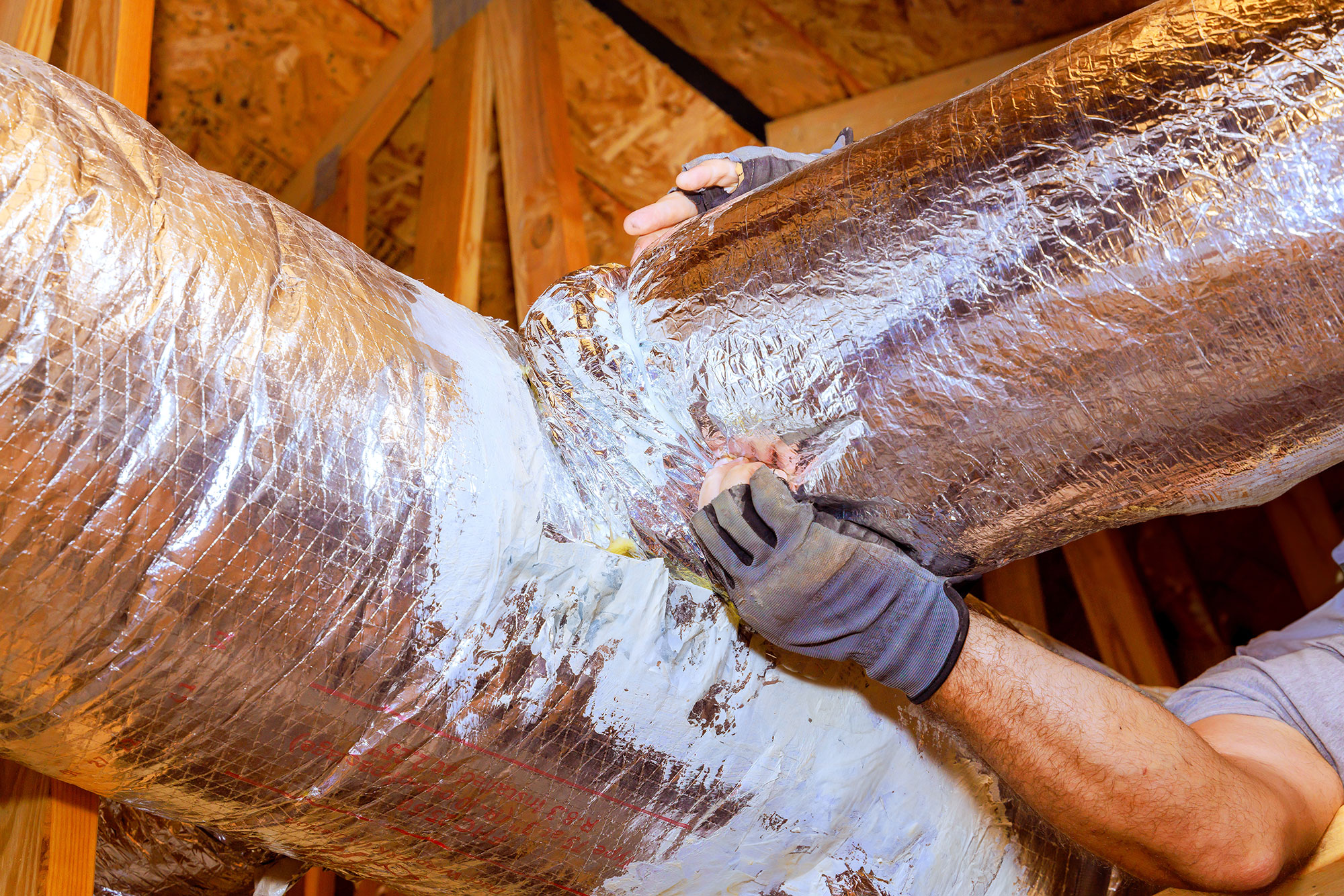 HVAC ducting in a residential home