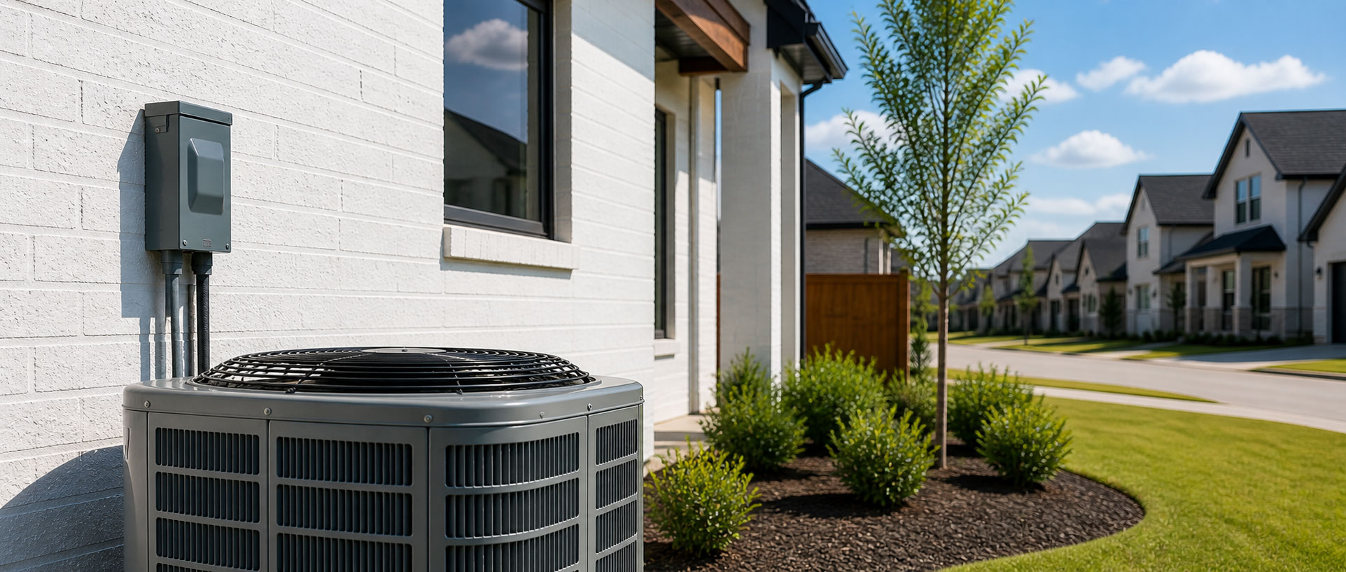 new construction HVAC system photo AI generated