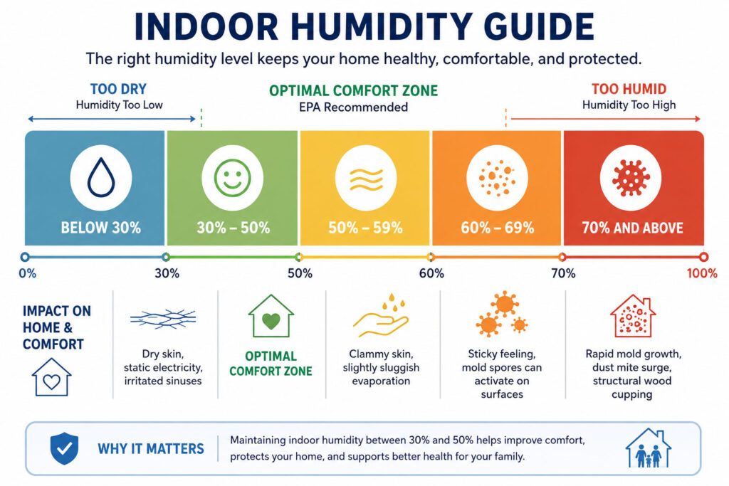 optimal indoor humidity guide - AI generated